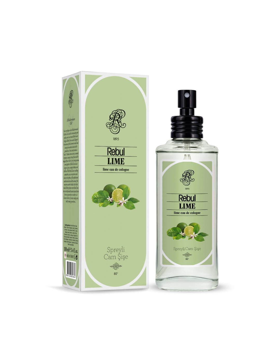 Rebul Lime EDC Kolonya 250 ml Cam Şişe