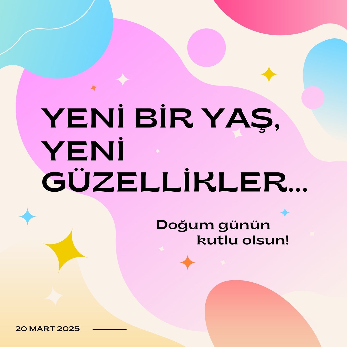 Arkadaşa Doğum Günü Motto Kartı