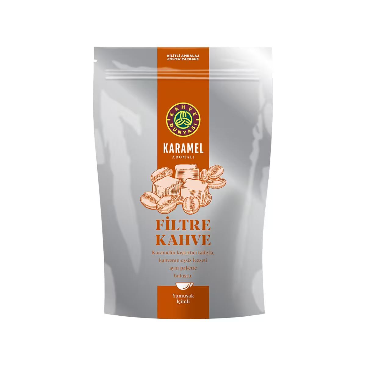 Karamel Aromalı Filtre Kahve Kilitli 250g
